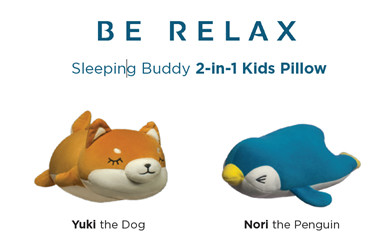 法國 Be Relax 2 合 1 毛毛公仔+旅行頸枕 Nori 小企鹅