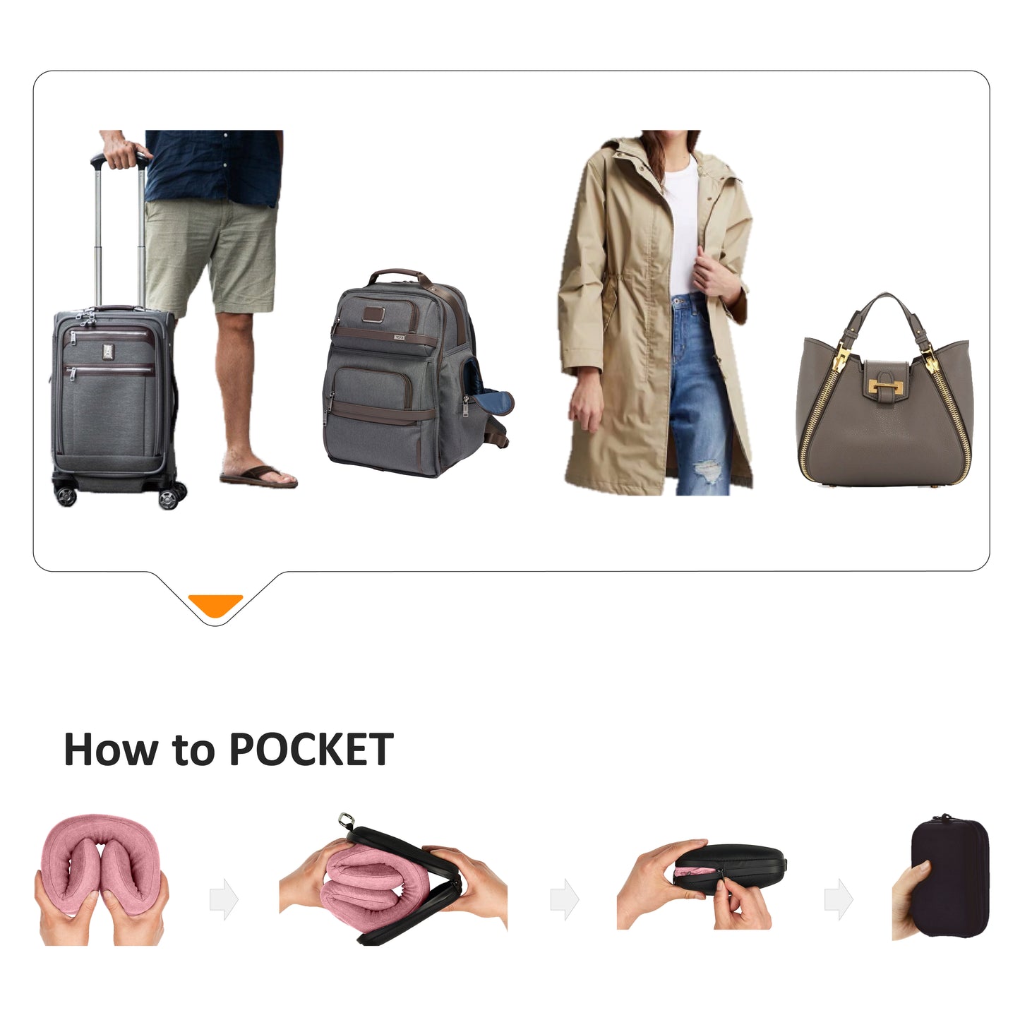 EASYNAP - 便攜記憶海綿頸枕 深藍色 細/中碼 (隨附包裝盒)