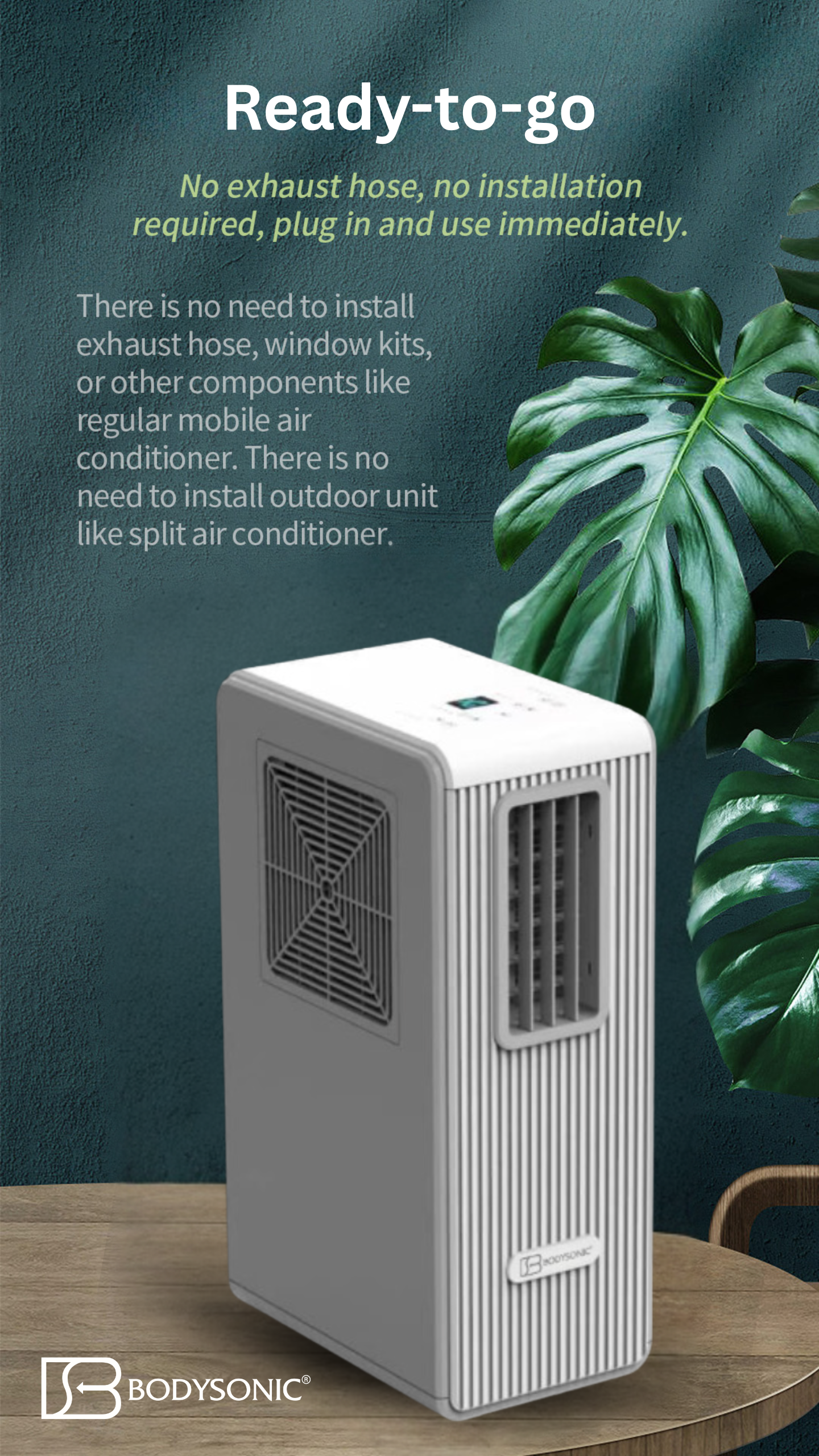 Japan Bodysonic Portable Air Conditioner + 1 Free F88 Fan