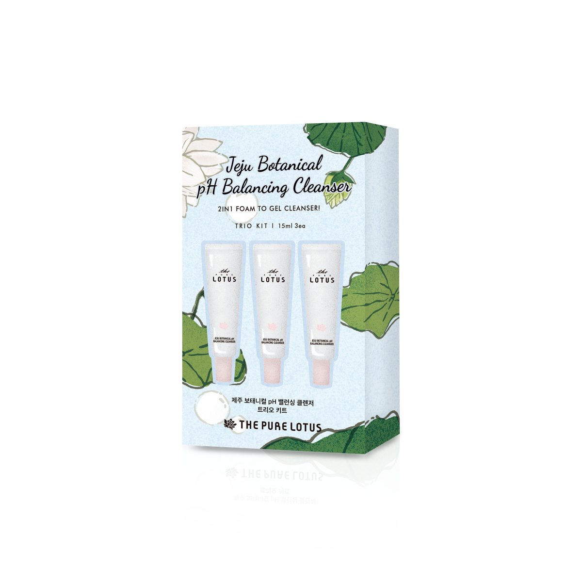 THE PURE LOTUS - Korea Jeju Botanical 2 in 1 pH Balancing Cleanser Trio Kit 15ml x 3ea