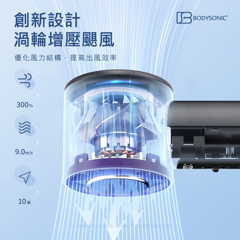 Japan Bodysonic Electric Frozen Cooling Handheld Fan F88 - Titanium Grey