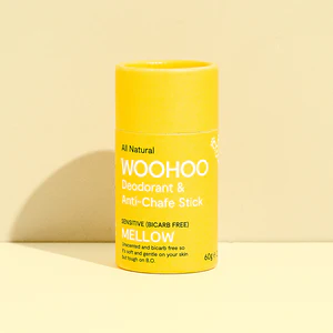 Australia - Woohoo Organic Natural Deodorant & Anti-Chafe Stick (Mellow) suitable for sensitive skin
