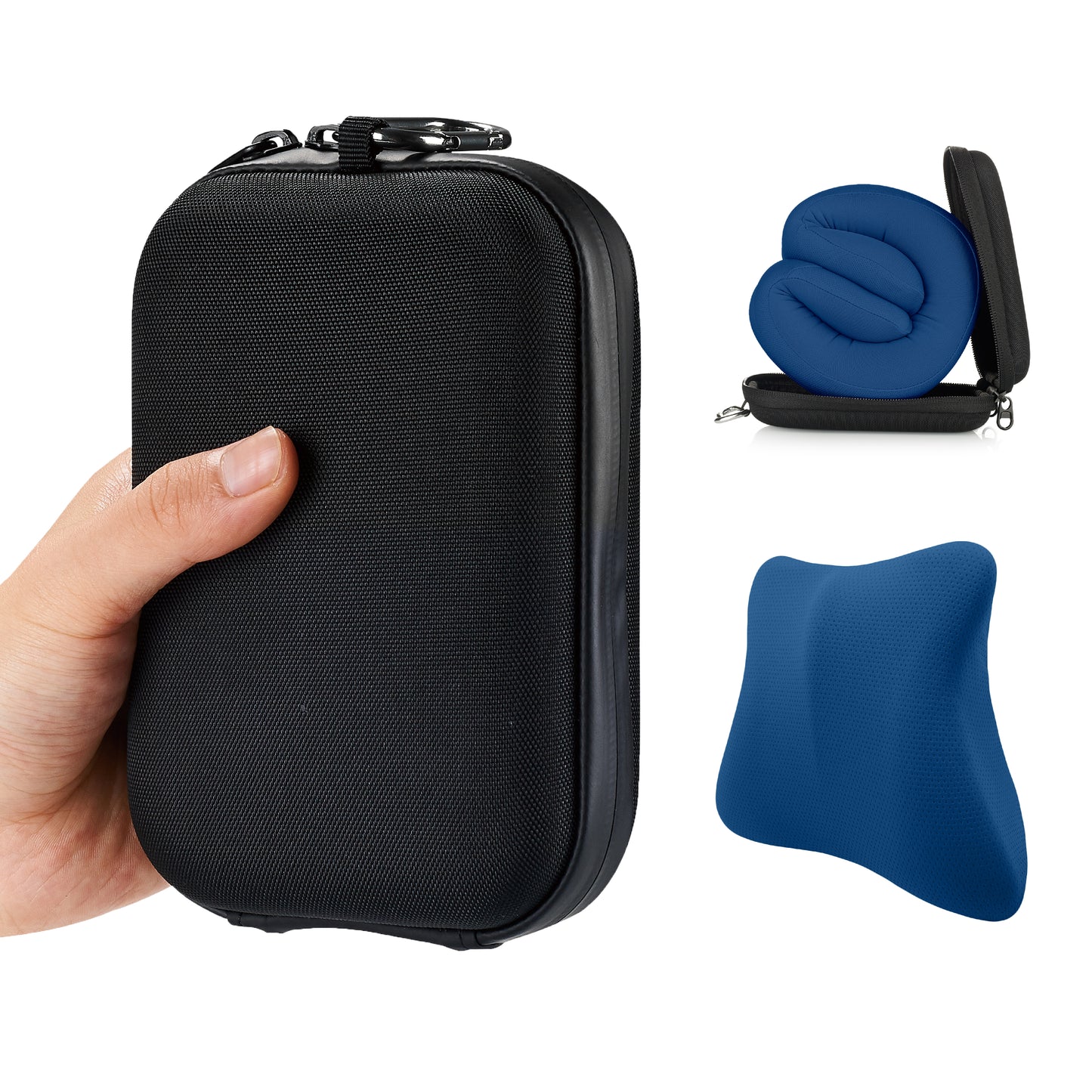 EASYNAP 便攜記憶海綿腰墊 藍色 (隨附包裝盒)