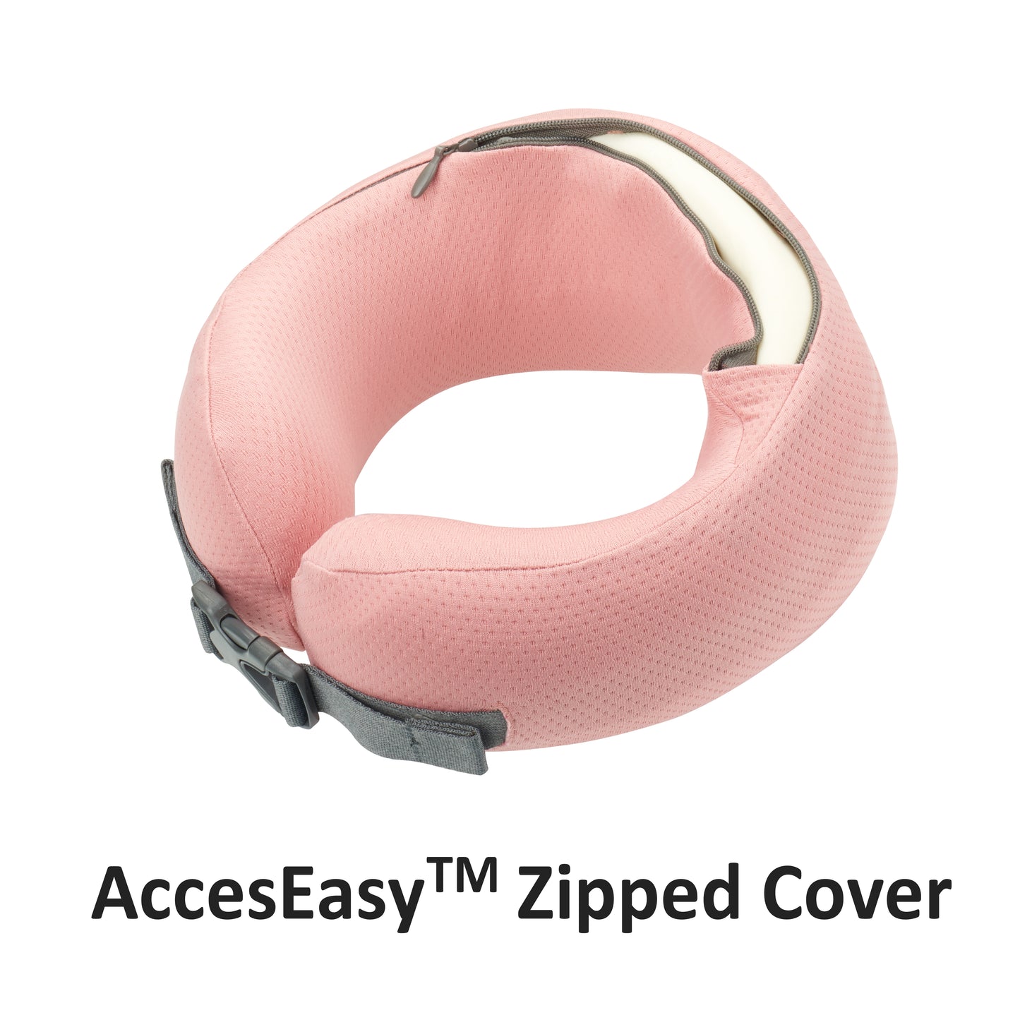 EASYNAP - 便攜記憶海綿頸枕 粉紅色 細/中碼 (隨附包裝盒)