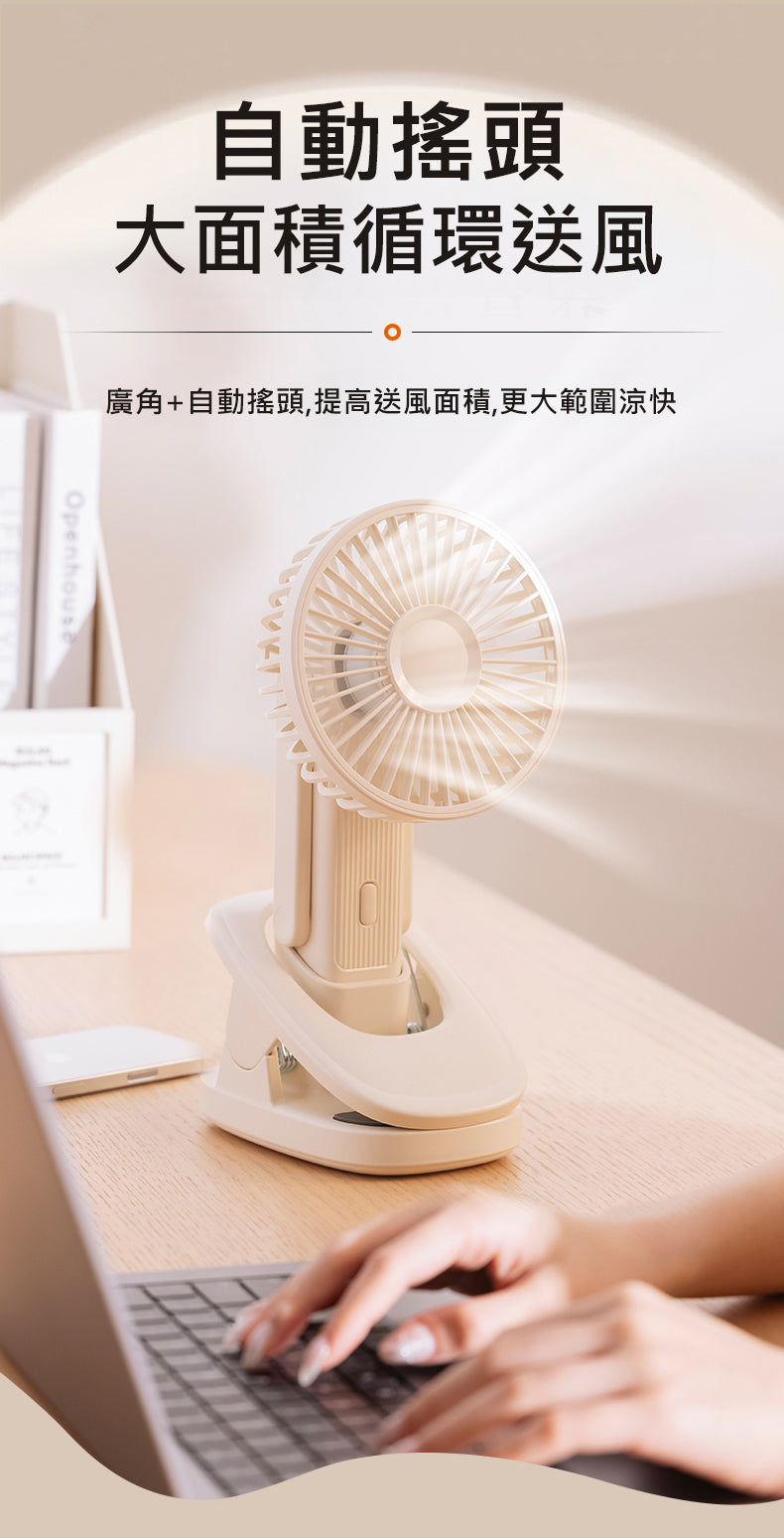 Japan Bodysonic 3-in-1 Portable Clip Fan F109 Ivory White
