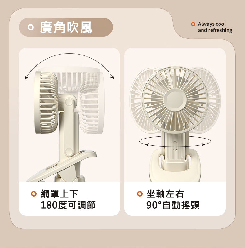 Japan Bodysonic 3-in-1 Portable Clip Fan F109 Ivory White