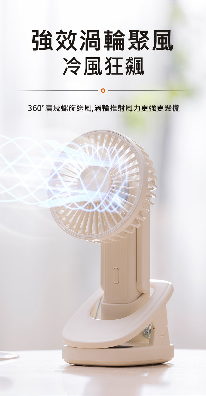 Japan Bodysonic 3-in-1 Portable Clip Fan F109 Ivory White